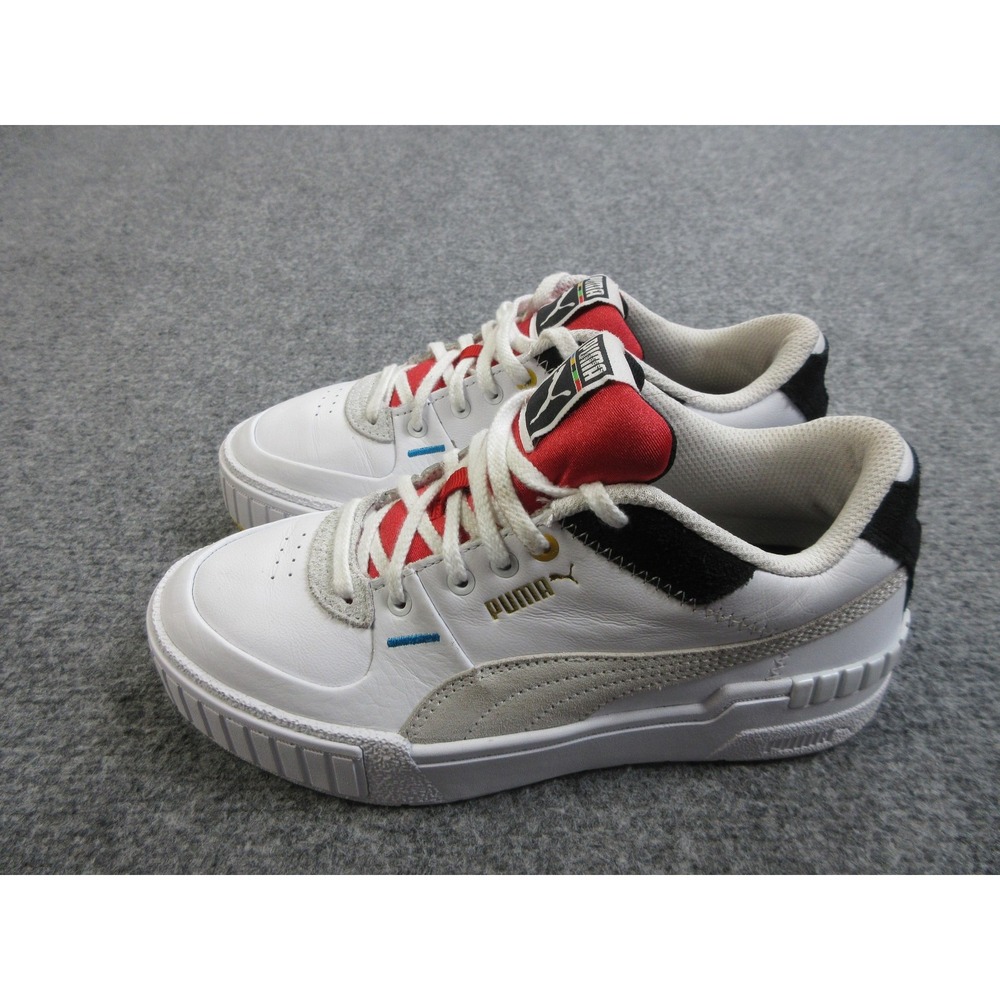 Puma Cali Star Shoes‎ Womens Size 7 White Red Black 373908 01 Leather Sneakers - Picture 3 of 14